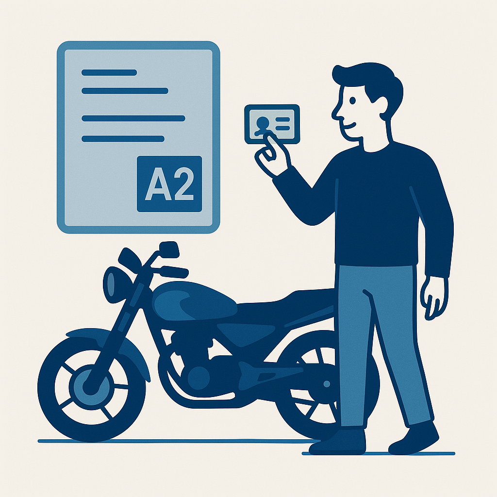 Illustration : Carte Grise d’une Moto avec Permis A2