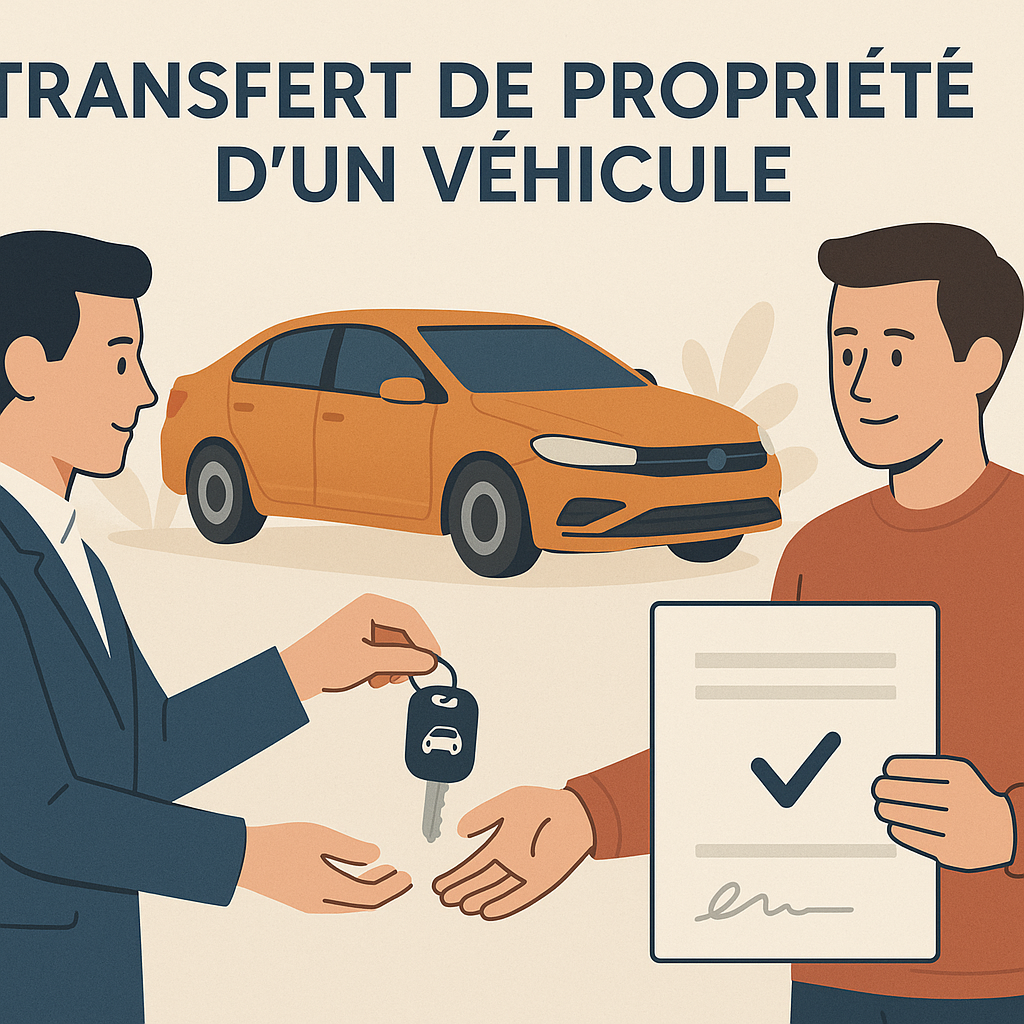 Illustration du transfert de propriété d'un véhicule