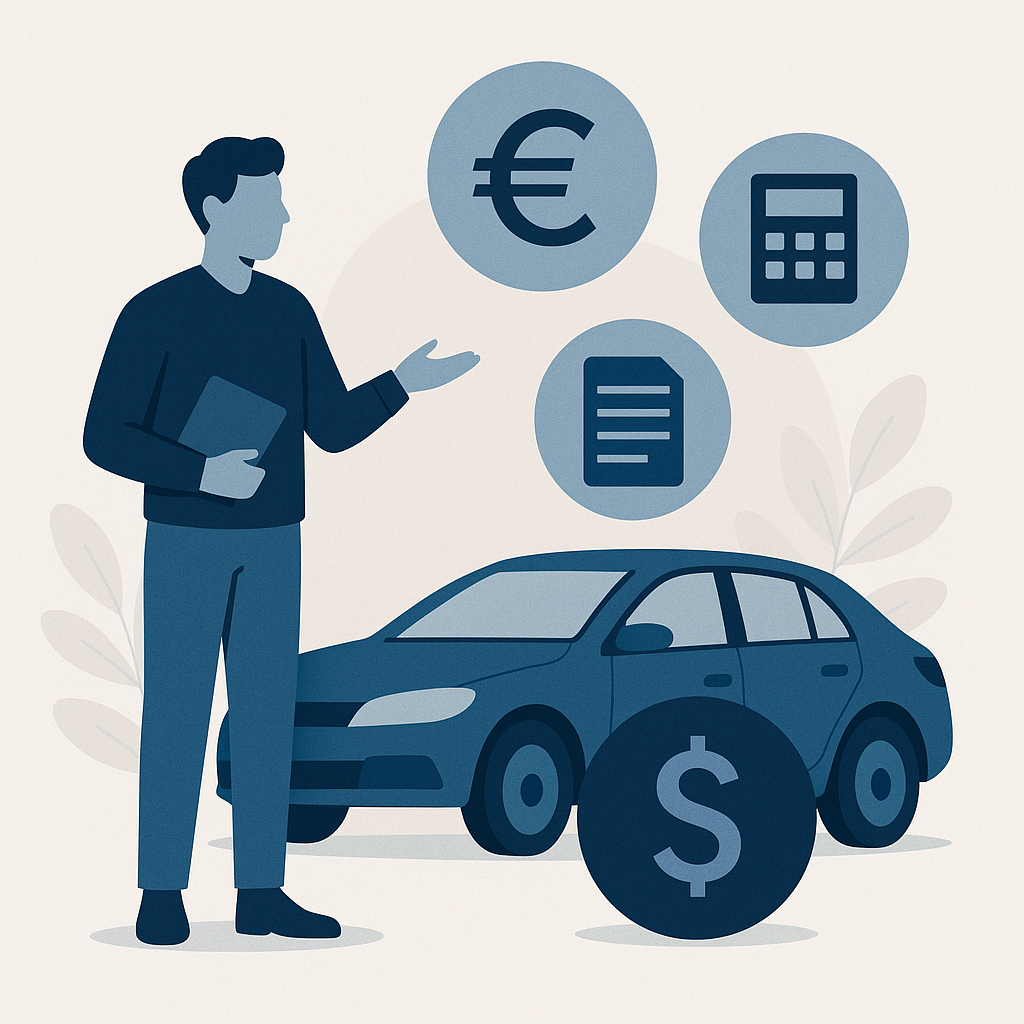 Illustration : Les composants du prix de la demande de carte grise en ligne