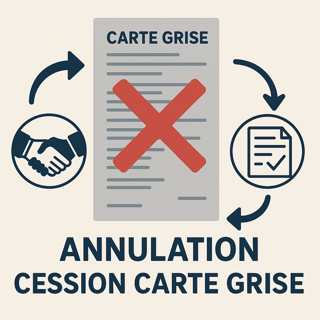 Illustration du processus d'annulation d'une cession de carte grise