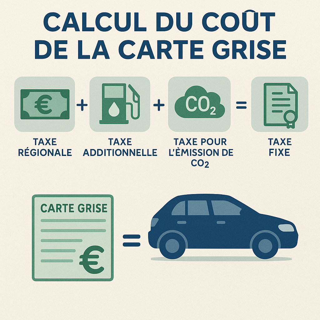 Graphique sur le calcul du coût de la carte grise en ligne