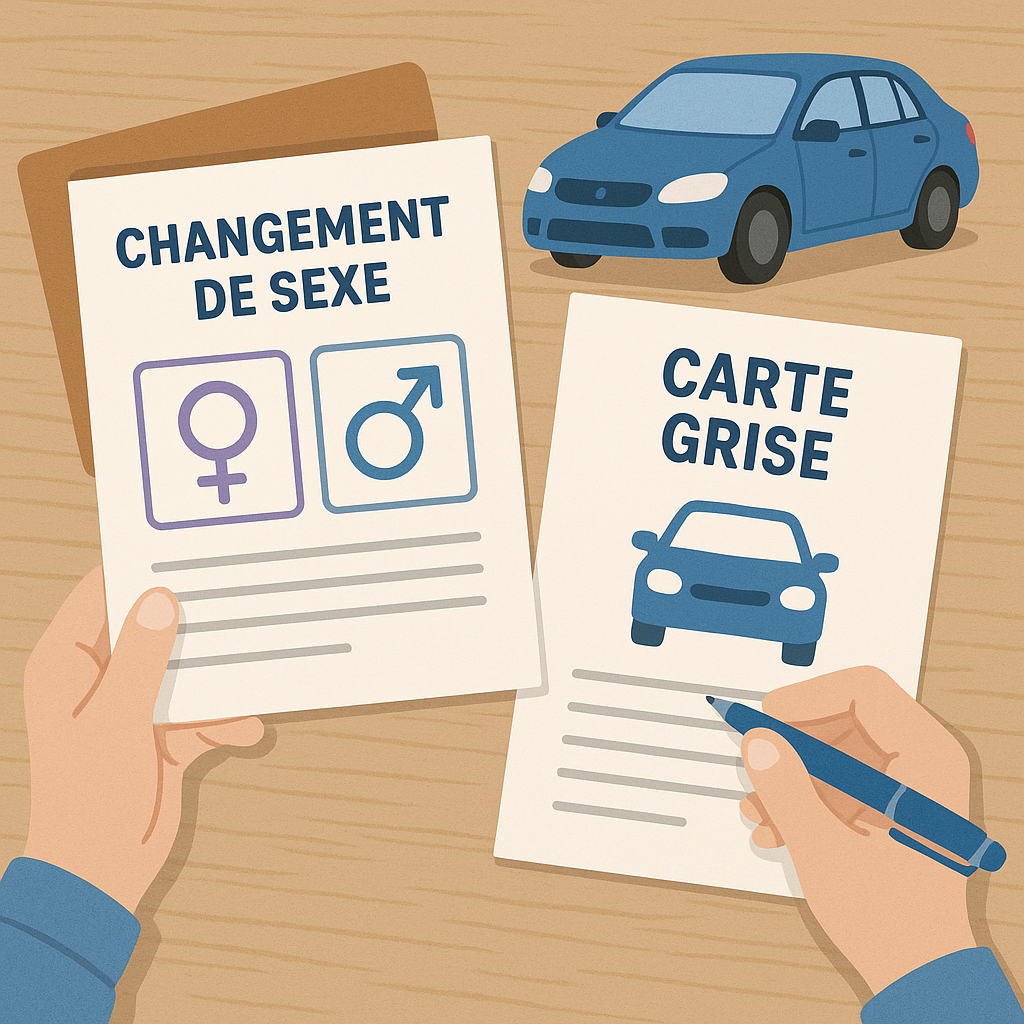 Illustration des démarches de changement de sexe sur la carte grise