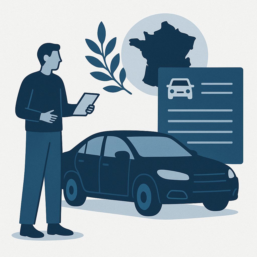 Illustration : Immatriculation d'un véhicule d'importation