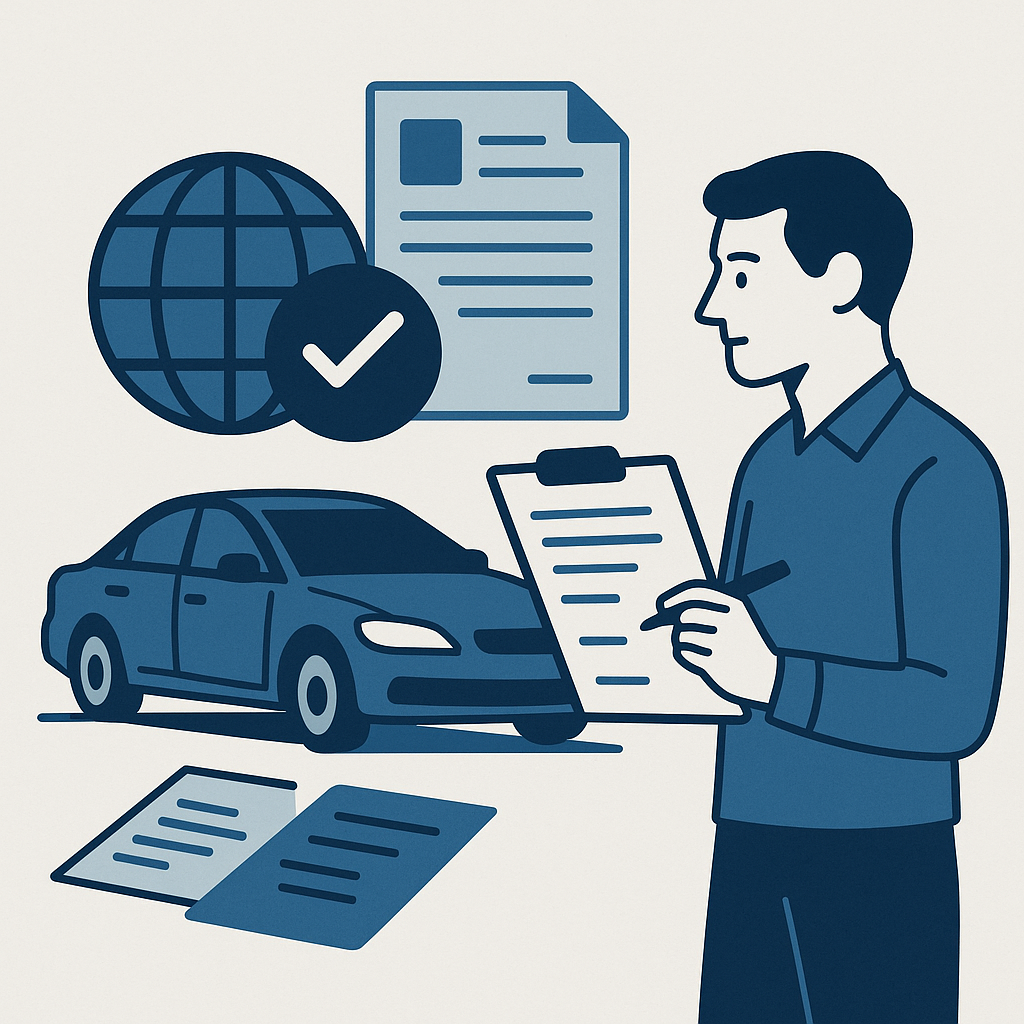 Illustration : Carte grise : étapes supplémentaires pour un véhicule non-européen