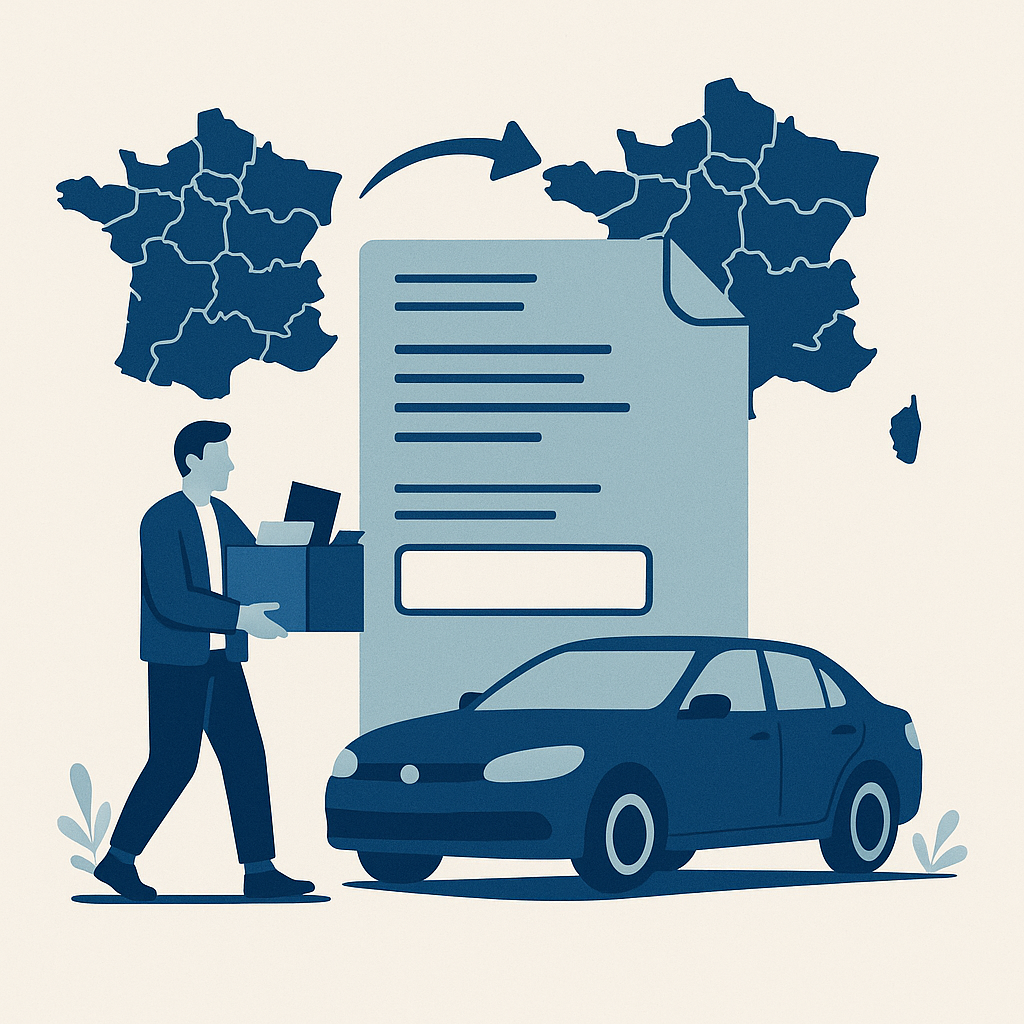 Illustration : Impact du déménagement inter-régional sur la carte grise