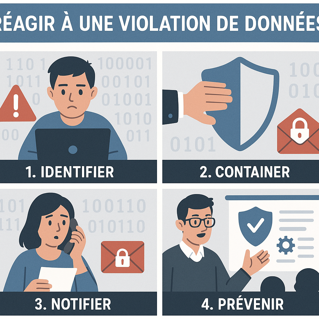 Schéma des protocoles d’urgence de l’ANTS en cas de violation de données