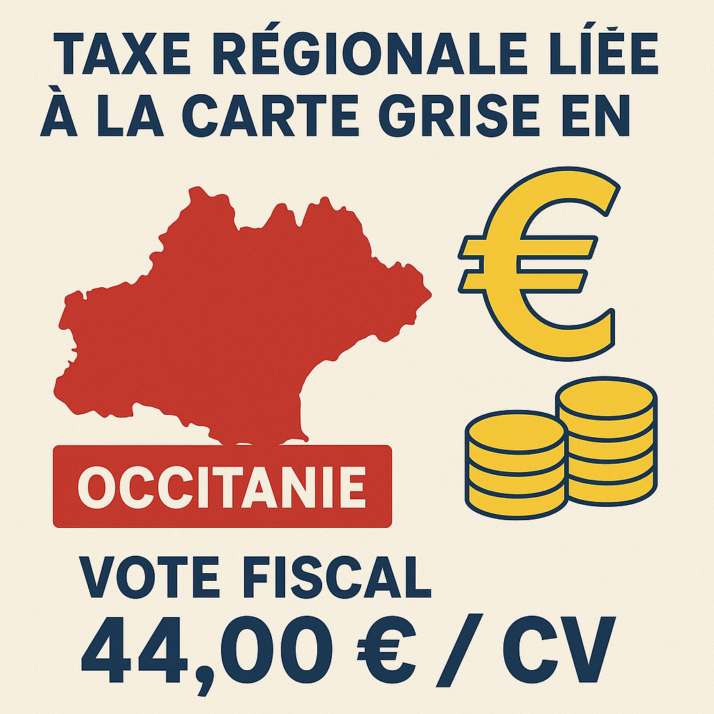 Image illustrant l'augmentation de la taxe régionale sur la carte grise en Occitanie.