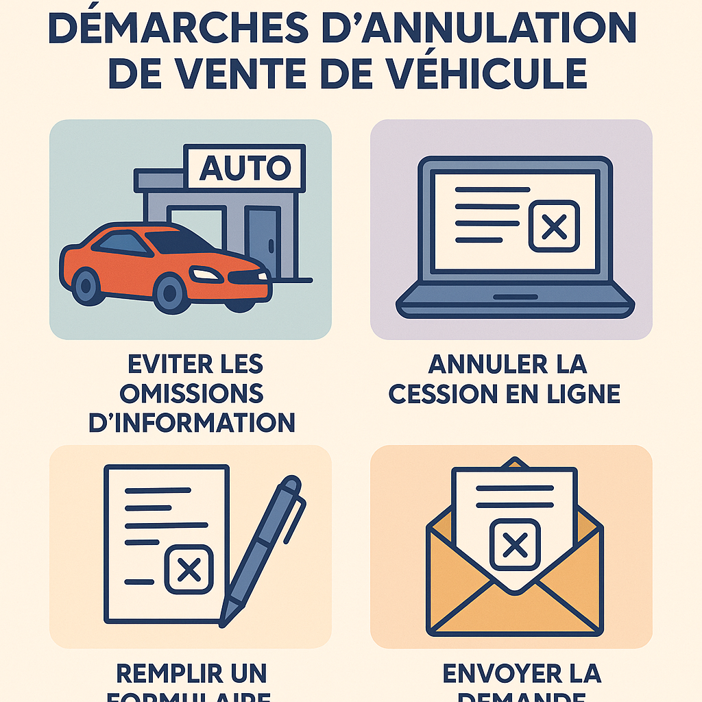 Illustration des démarches d'annulation d'une vente de véhicule suite à une omission d'information