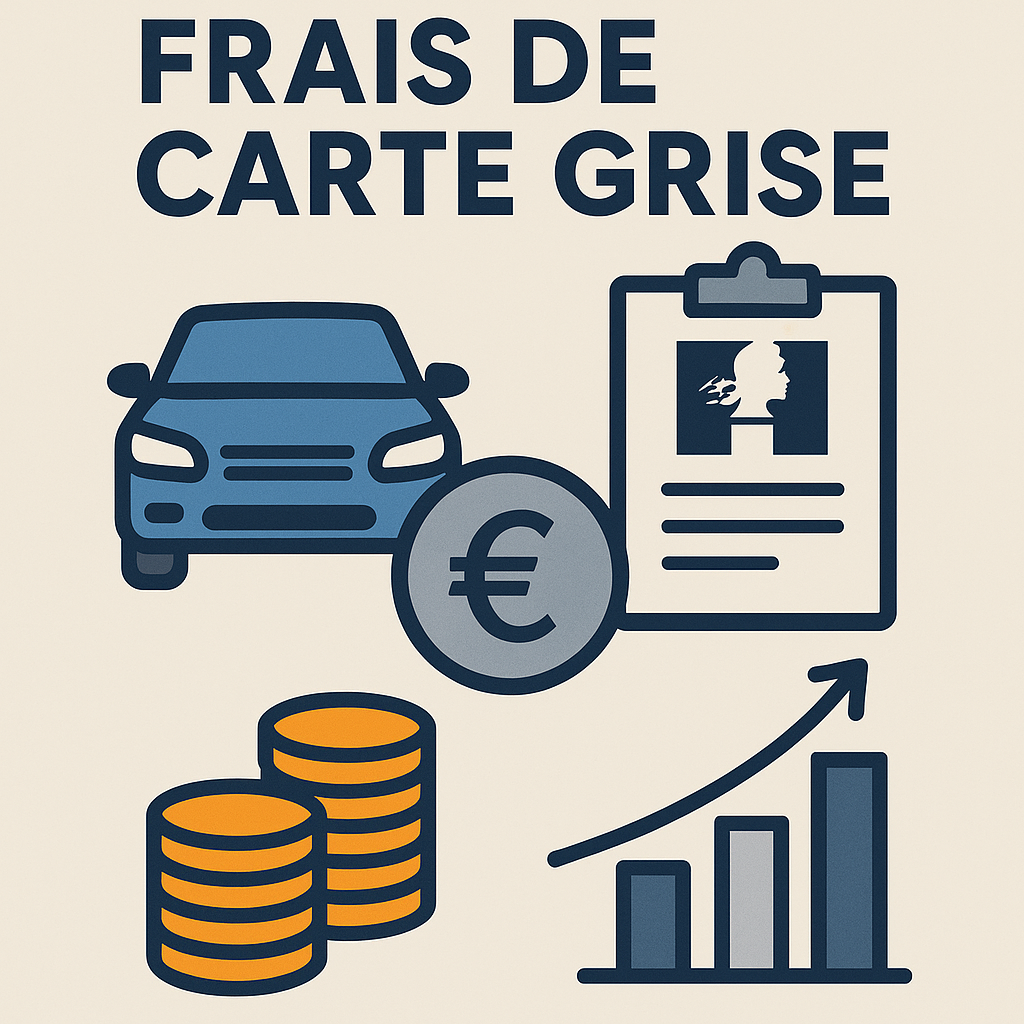 Graphique illustrant les frais de traitement pour une carte grise