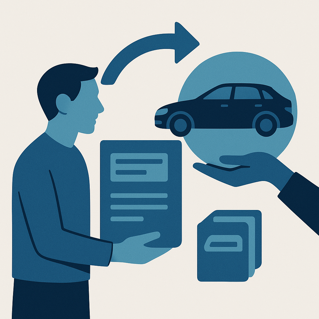 Illustration : Changement de titulaire ancienne immatriculation