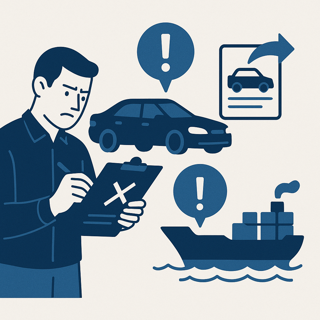 Illustration : Étude de cas sur les échecs d’inspection des véhicules importés