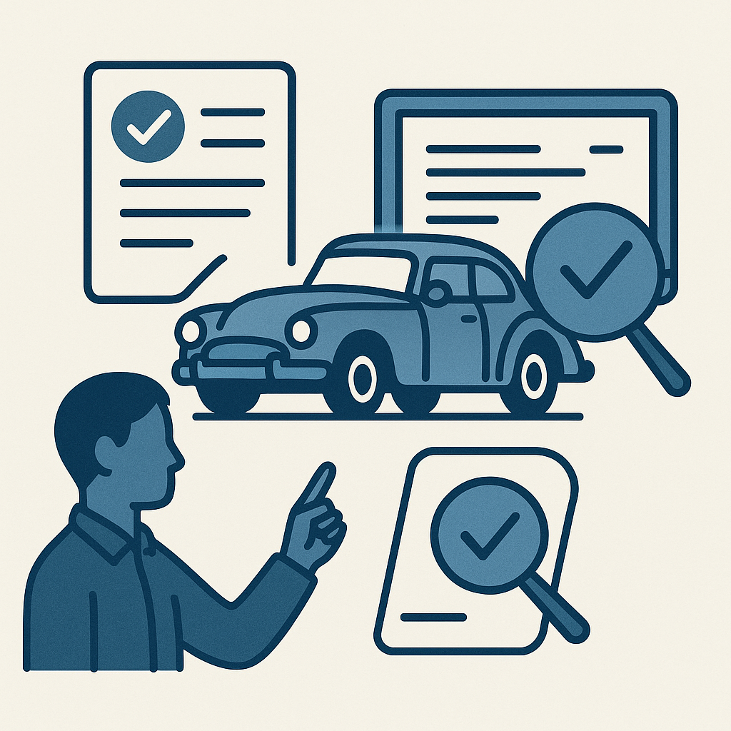 Illustration : Quel est le processus de vérification d’un véhicule de collection lors d’une demande de carte grise en ligne ?