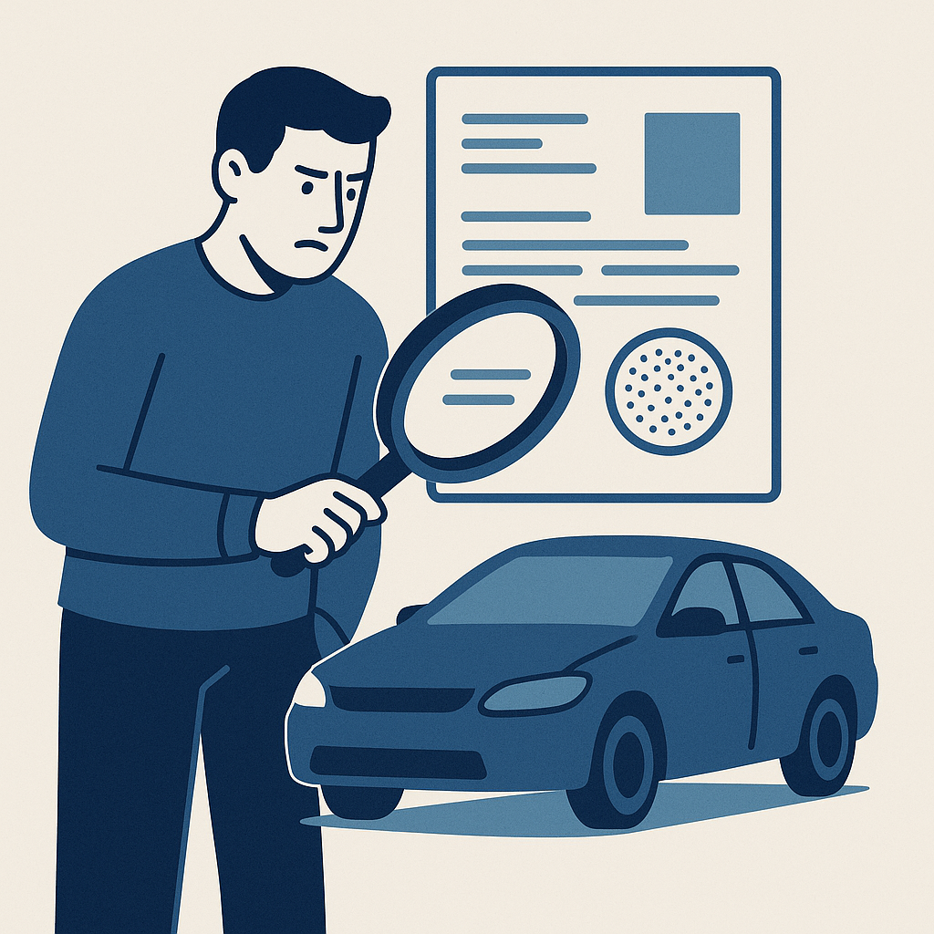 Illustration : Comment identifier une fiche d’identification de véhicule falsifiée ?