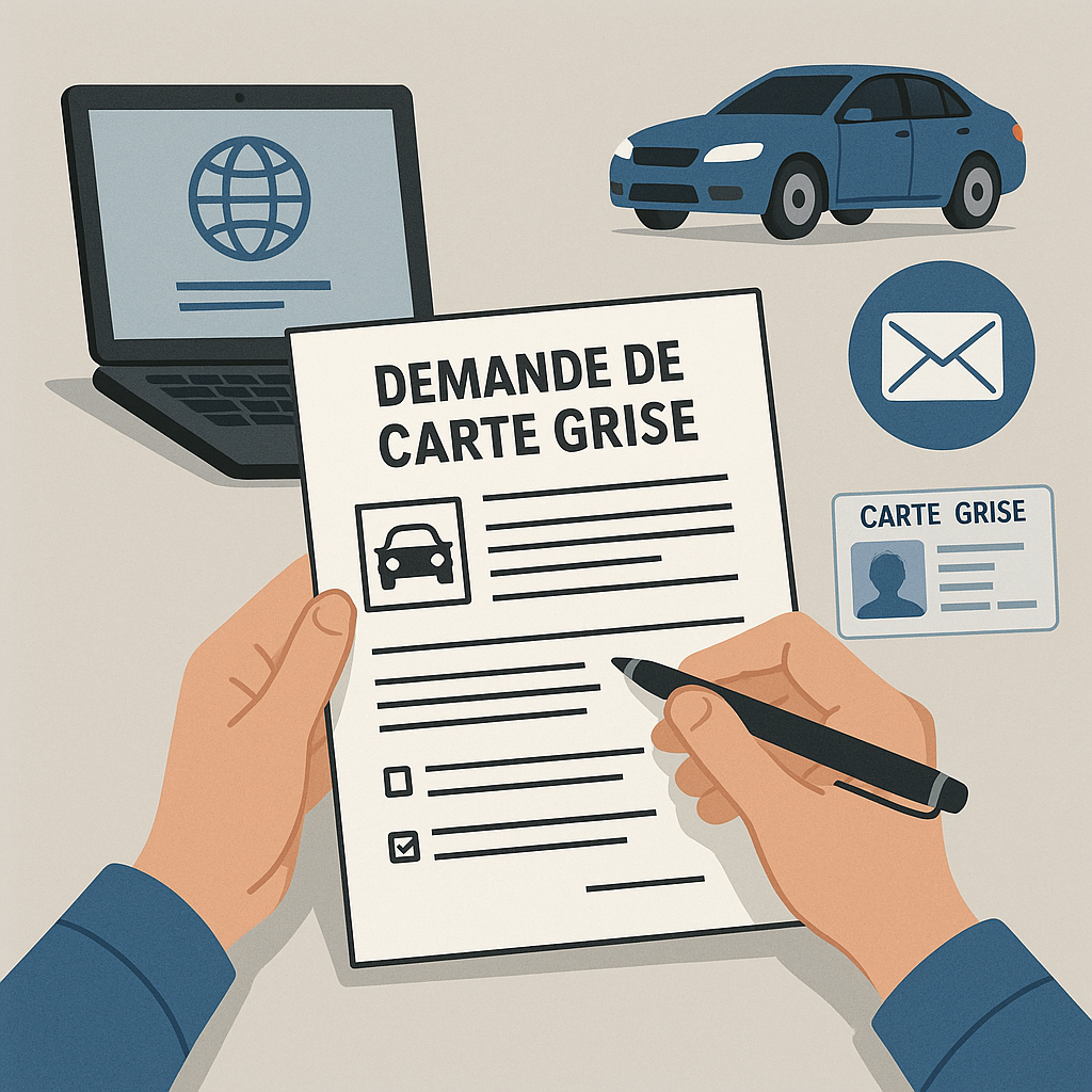 Processus de demande de carte grise en France