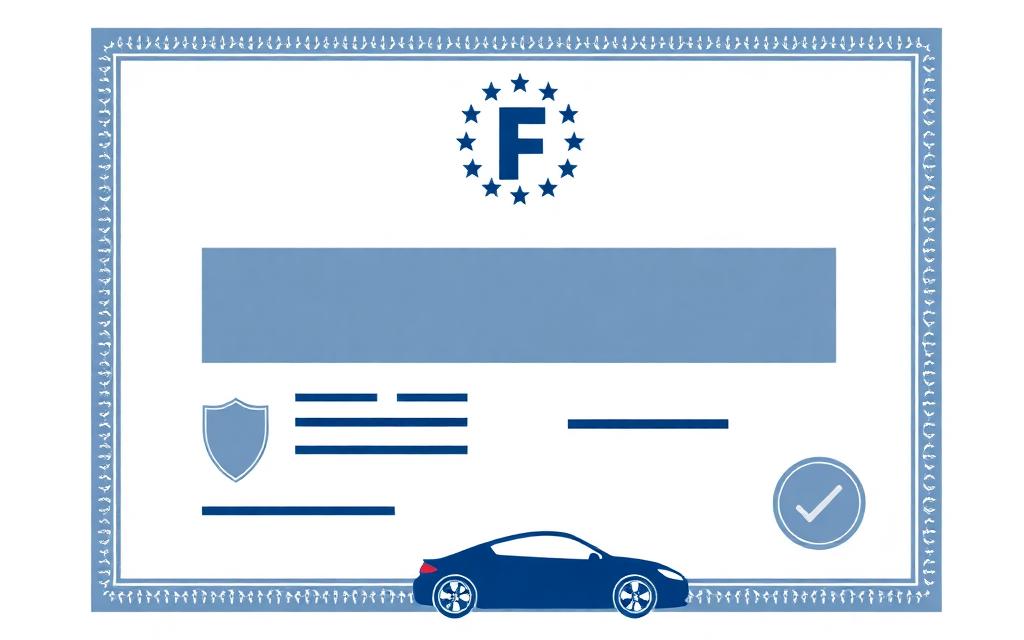 Illustration : certificat d'immatriculation français